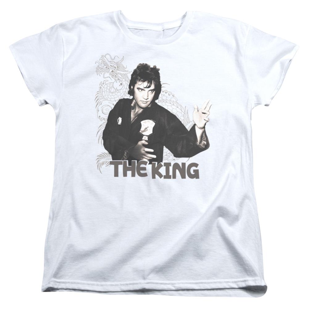 Elvis Presley Fighting King Women's 18/1 Cotton Short-Sleeve T-Shirt