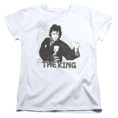 Elvis Presley Fighting King Women's 18/1 Cotton Short-Sleeve T-Shirt
