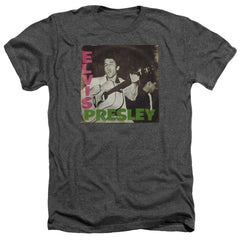 Elvis Presley First LP Men's 30/1 Heather 60 40 Poly Short-Sleeve T-Shirt