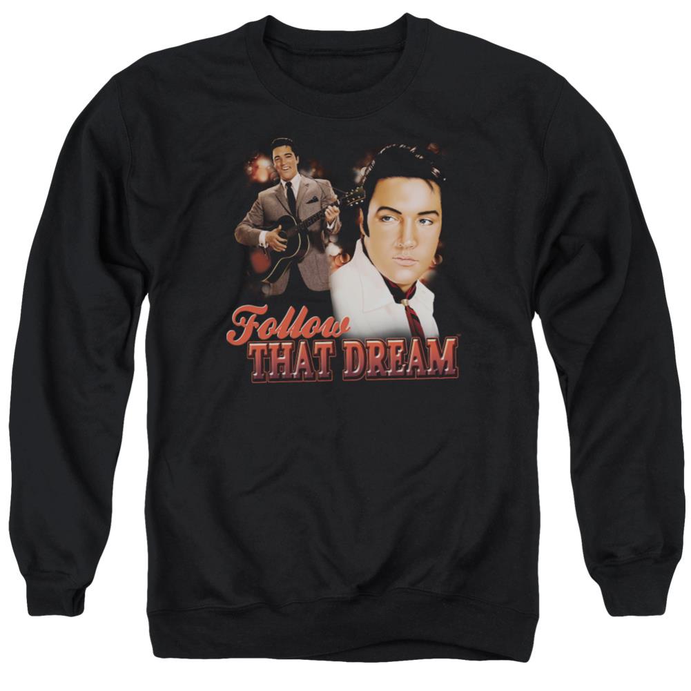 Elvis Presley Follow That Dream Men's Crewneck 50 50 Poly Long-Sleeve T-Shirt