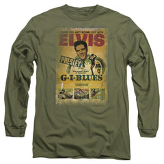 Elvis Presley Gi Blues Poster Men's 18/1 Cotton Long-Sleeve T-Shirt