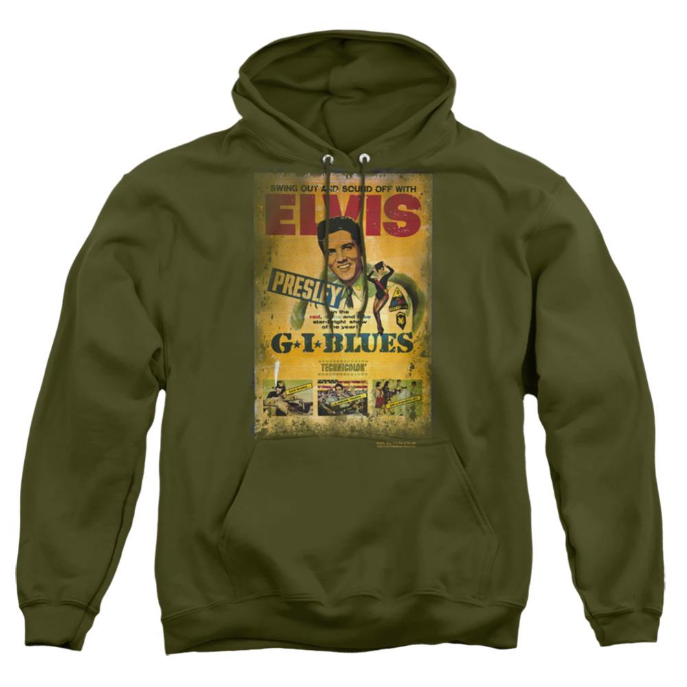 Elvis Presley Gi Blues Poster Men's Pull-Over 75 25 Poly Hoodie