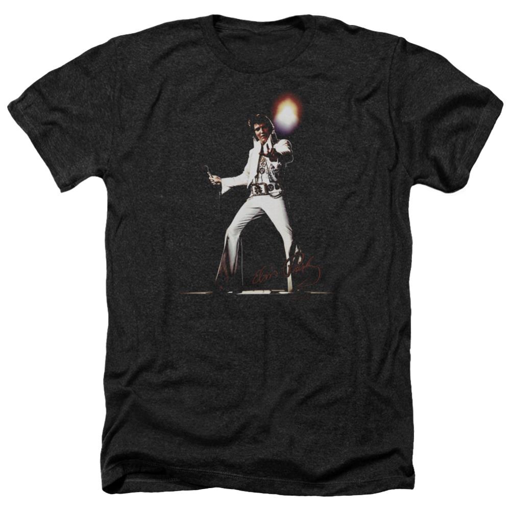 Elvis Presley Glorious Men's 30/1 Heather 60 40 Poly Short-Sleeve T-Shirt