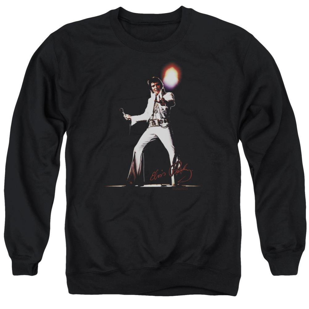 Elvis Presley Glorious Men's Crewneck 50 50 Poly Long-Sleeve T-Shirt