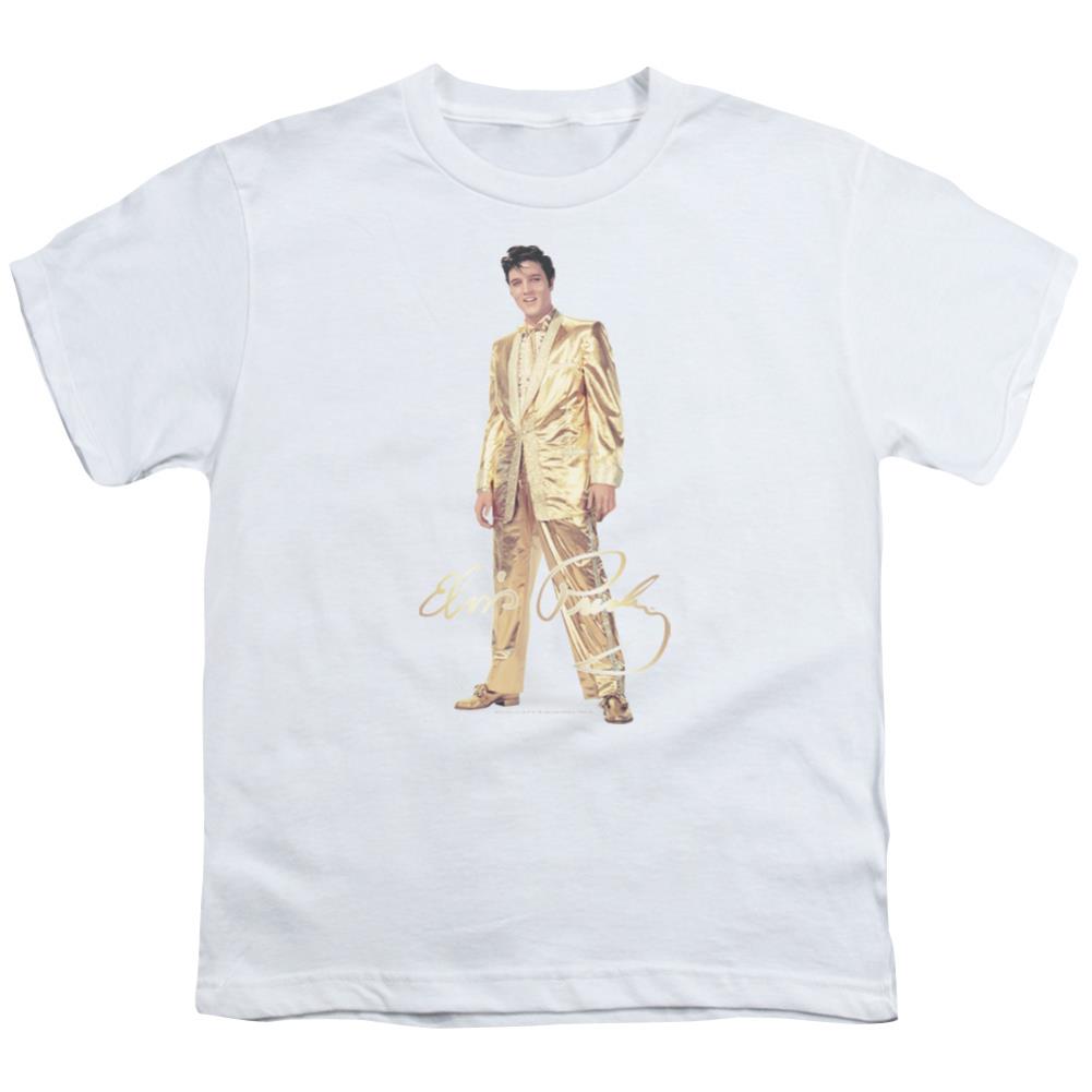 Elvis Presley Gold Lame Suit Youth 18/1 100% Cotton Short-Sleeve T-Shirt