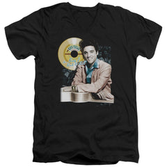 Elvis Presley Gold Record Men's 30/1 Cotton Slim V-Neck T-Shirt