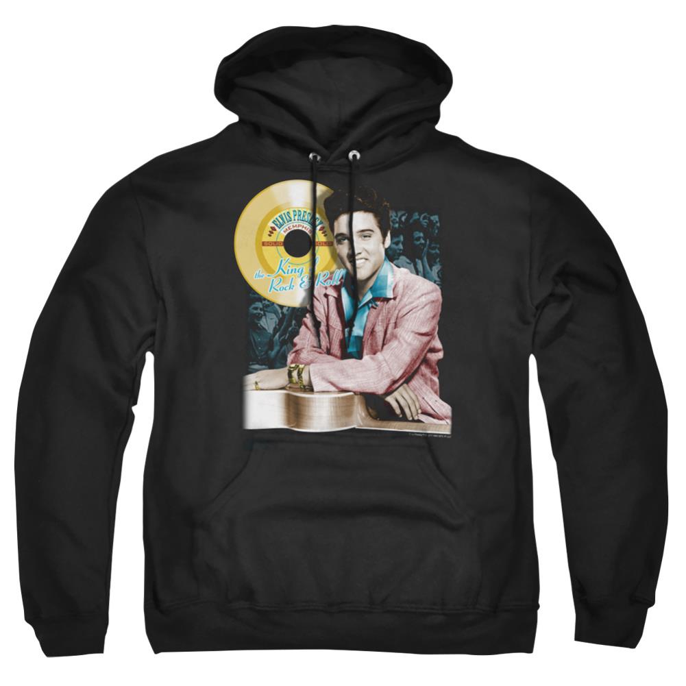 Elvis Presley Gold Record Men's Pull-Over 75 25 Poly Hoodie