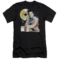 Elvis Presley Gold Record Men's Ultra-Soft 30/1 Cotton Slim Short-Sleeve T-Shirt