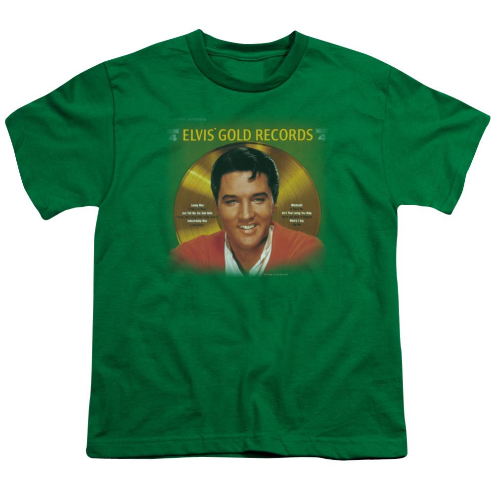 Elvis Presley Gold Records Youth 18/1 100% Cotton Short-Sleeve T-Shirt