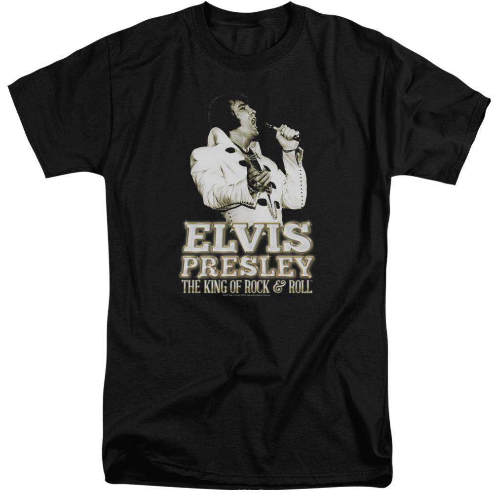 Elvis Presley Golden Men's 18/1 Tall Cotton Short-Sleeve T-Shirt