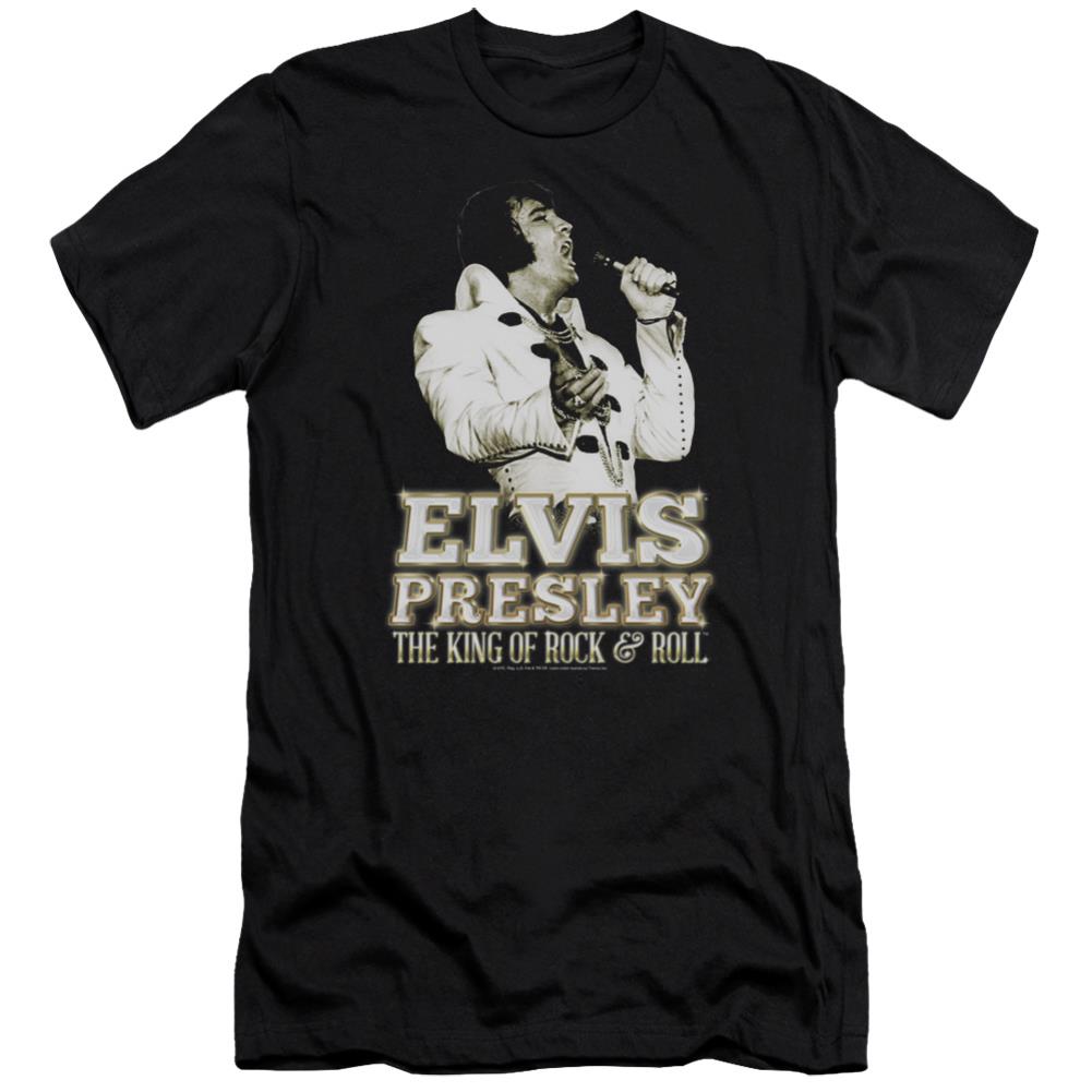 Elvis Presley Golden Men's Ultra-Soft 30/1 Cotton Slim Short-Sleeve T-Shirt