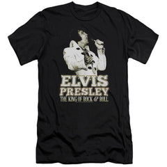 Elvis Presley Golden Men's Ultra-Soft 30/1 Cotton Slim Short-Sleeve T-Shirt