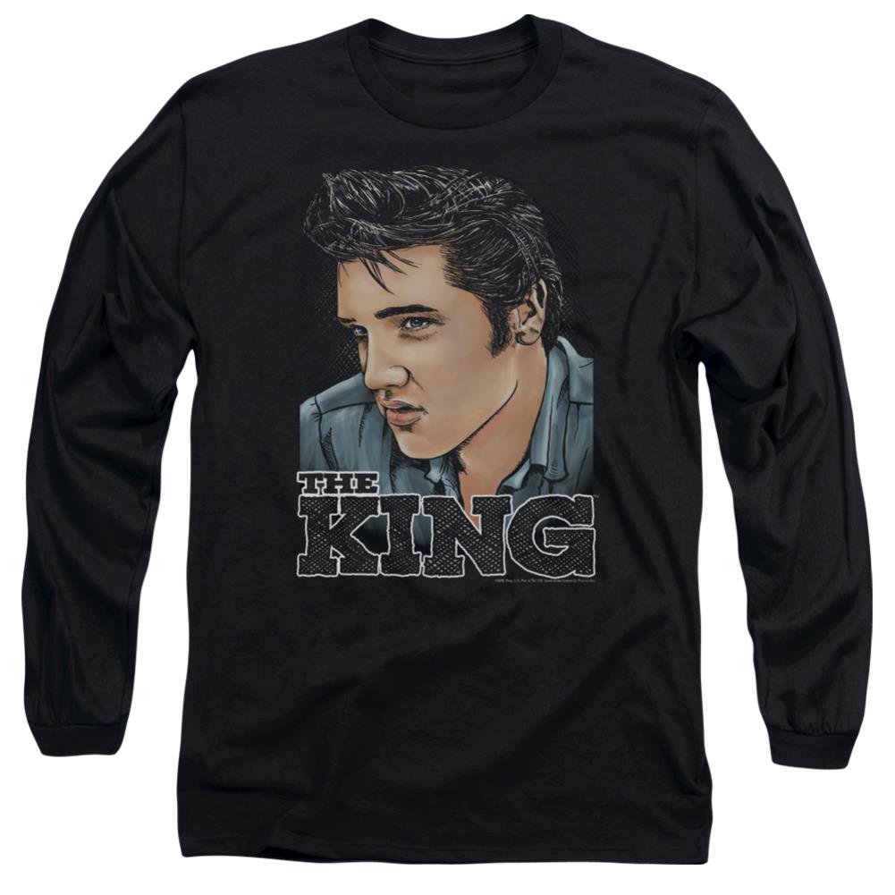 Elvis Presley Graphic King Men's 18/1 Cotton Long-Sleeve T-Shirt