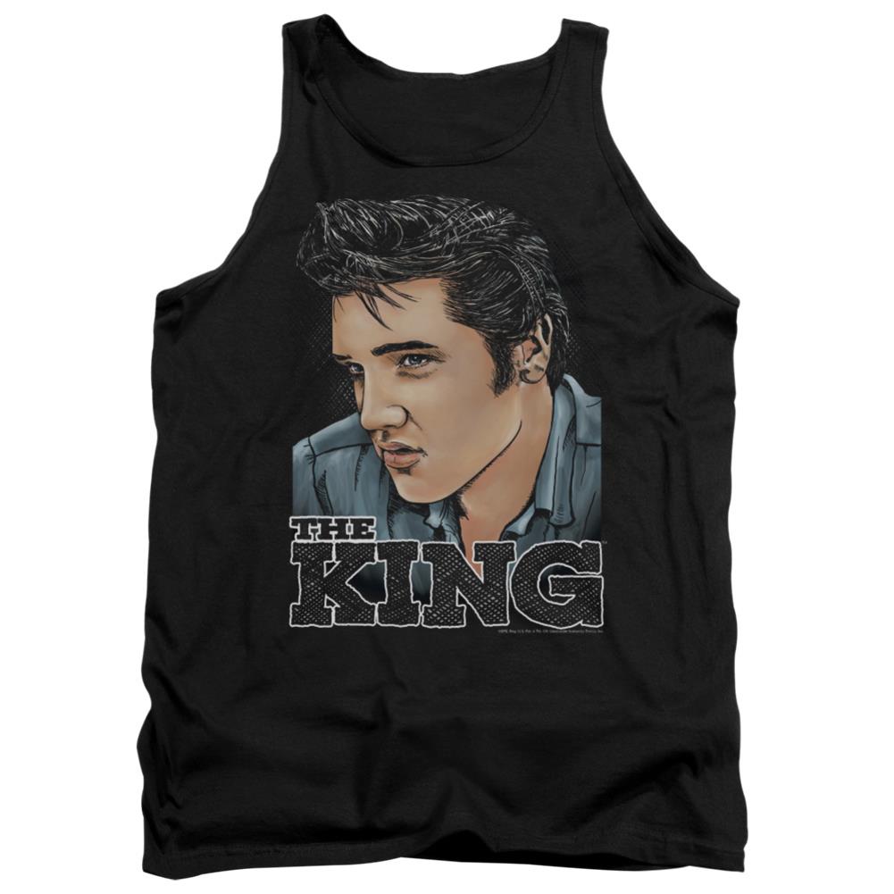Elvis Presley Graphic King Men's 18/1 Cotton Tank Top