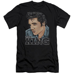 Elvis Presley Graphic King Men's Ultra-Soft 30/1 Cotton Slim Short-Sleeve T-Shirt