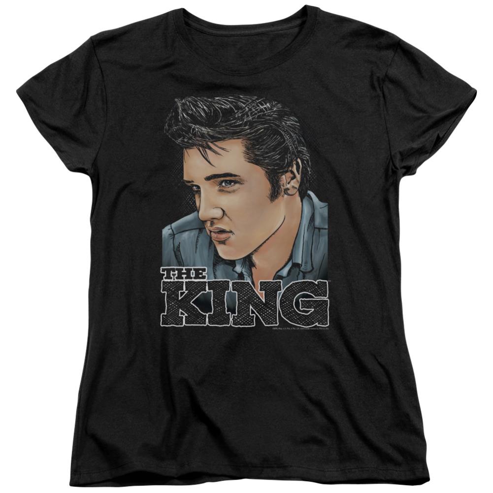 Elvis Presley Graphic King Women's 18/1 Cotton Short-Sleeve T-Shirt