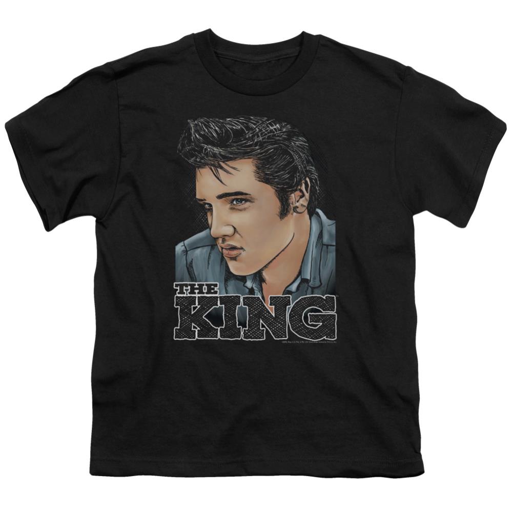 Elvis Presley Graphic King Youth 18/1 100% Cotton Short-Sleeve T-Shirt