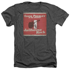 Elvis Presley Greatest Men's 30/1 Heather 60 40 Poly Short-Sleeve T-Shirt