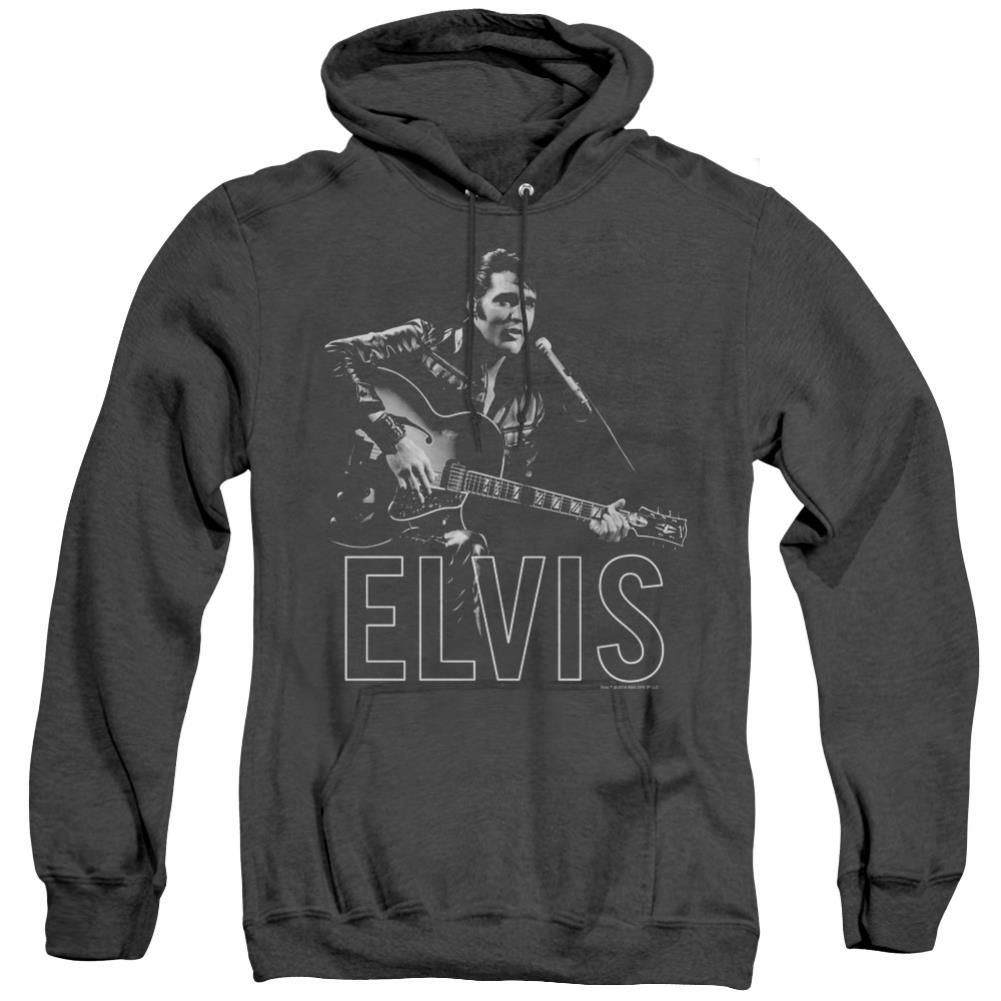 Elvis Presley Guitar In Hand Men's Pull-Over Hoodie