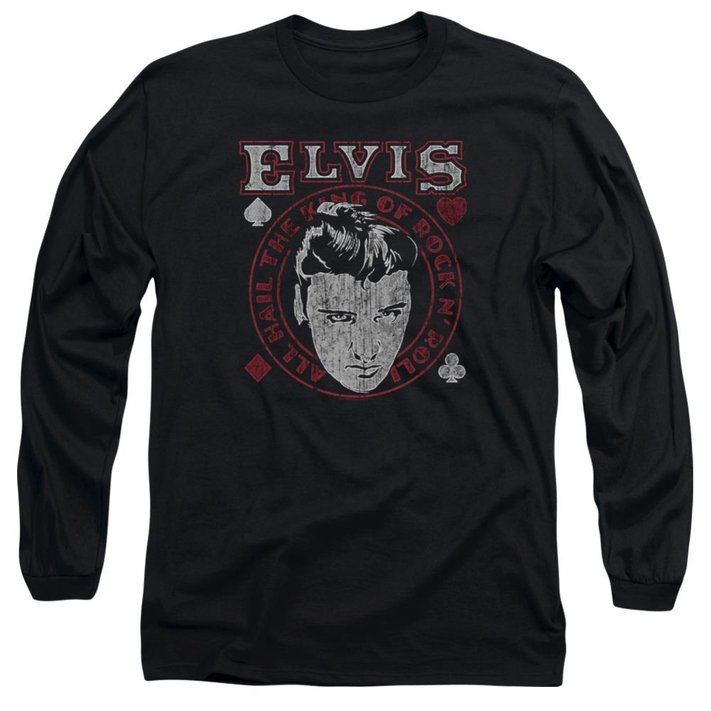 Elvis Presley Hail The King Men's 18/1 Cotton Long-Sleeve T-Shirt