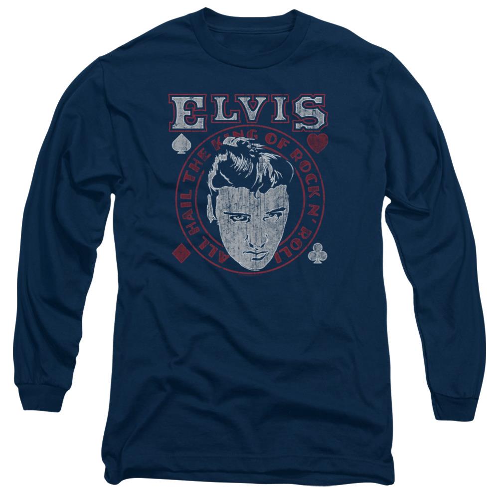 Elvis Presley Hail The King Men's 18/1 Cotton Long-Sleeve T-Shirt