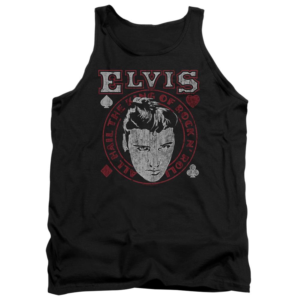 Elvis Presley Hail The King Men's 18/1 Cotton Tank Top