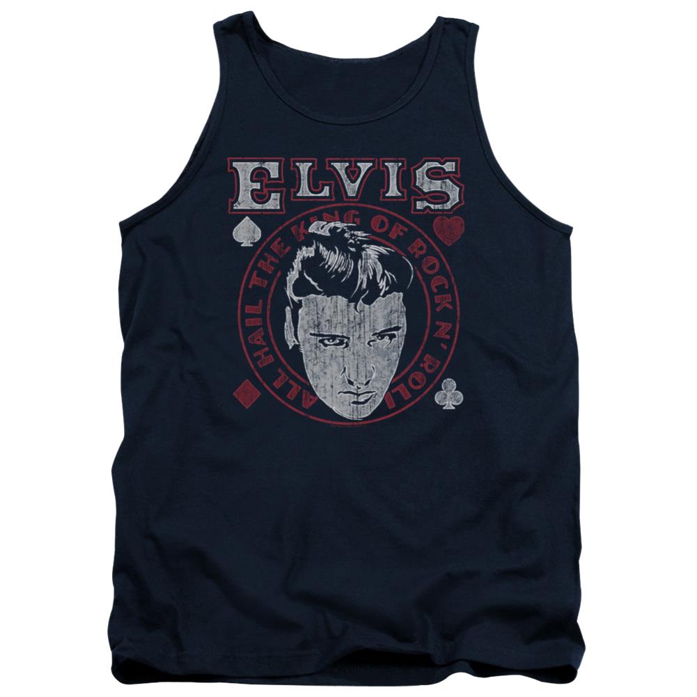 Elvis Presley Hail The King Men's 18/1 Cotton Tank Top
