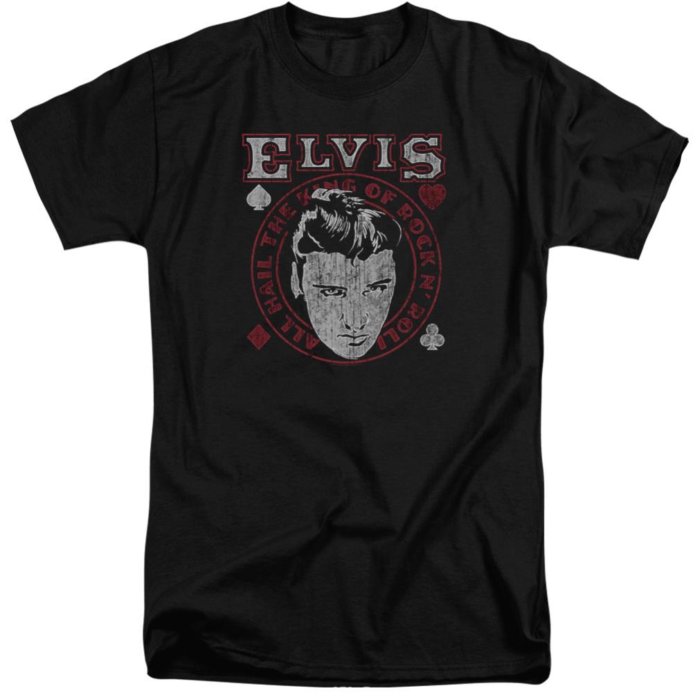 Elvis Presley Hail The King Men's 18/1 Tall Cotton Short-Sleeve T-Shirt