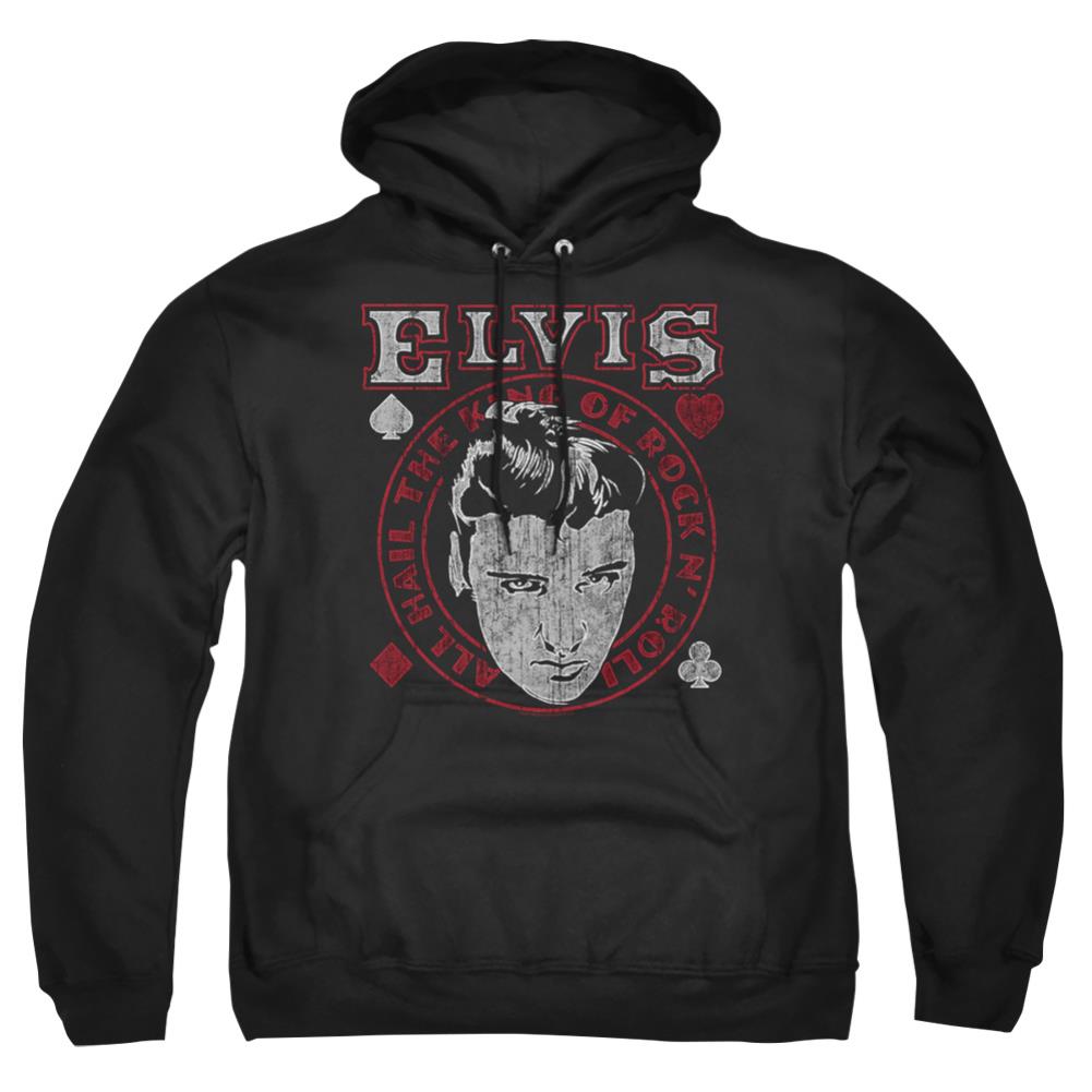 Elvis Presley Hail The King Men's Pull-Over 75 25 Poly Hoodie