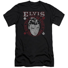 Elvis Presley Hail The King Men's Ultra-Soft 30/1 Cotton Slim Short-Sleeve T-Shirt