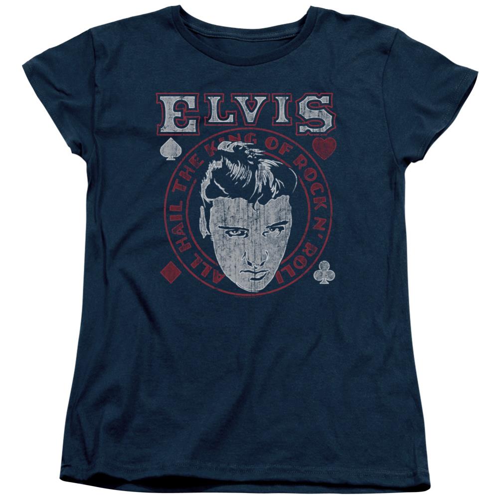 Elvis Presley Hail The King Women's 18/1 Cotton Short-Sleeve T-Shirt