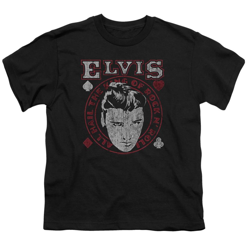Elvis Presley Hail The King Youth 18/1 100% Cotton Short-Sleeve T-Shirt