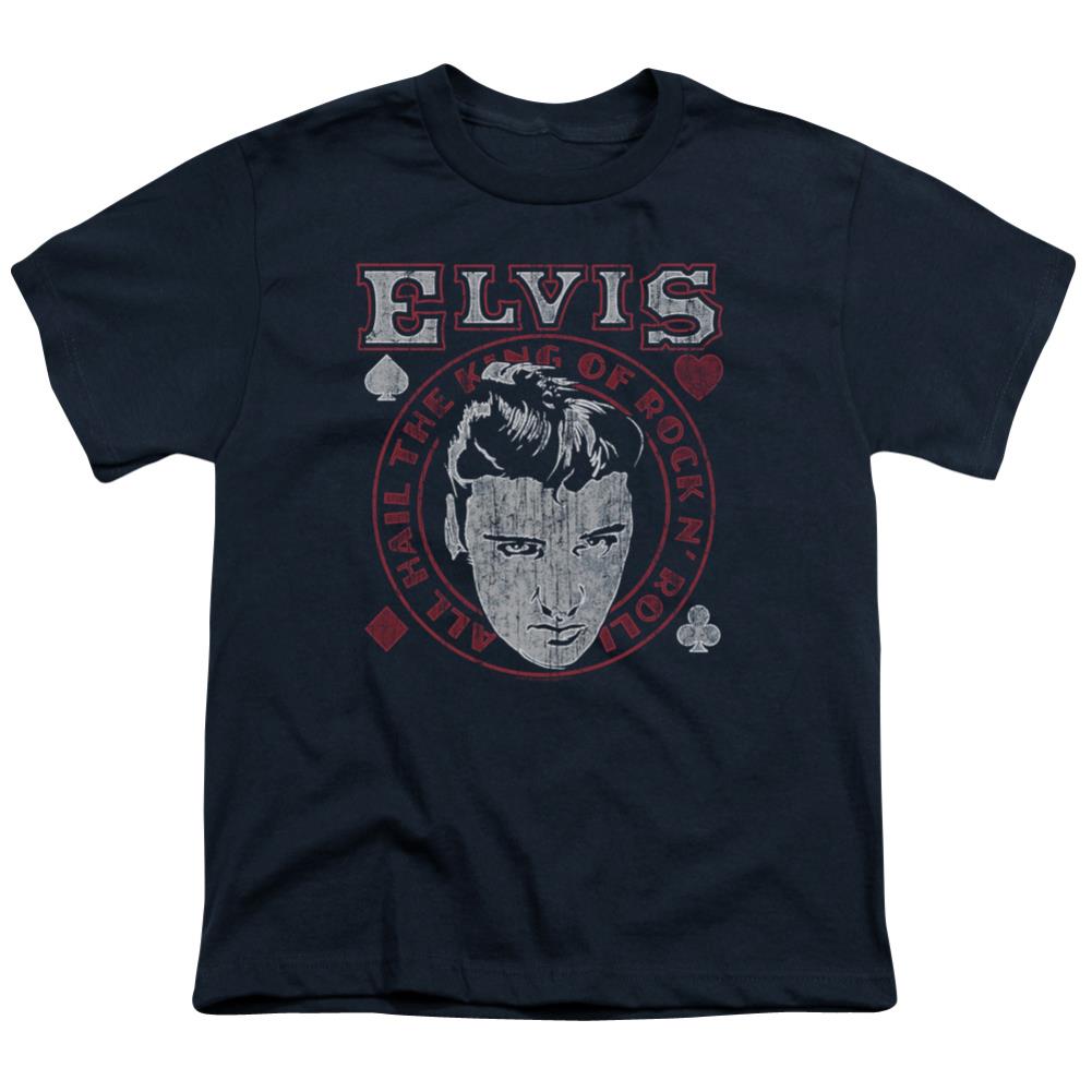 Elvis Presley Hail The King Youth 18/1 100% Cotton Short-Sleeve T-Shirt