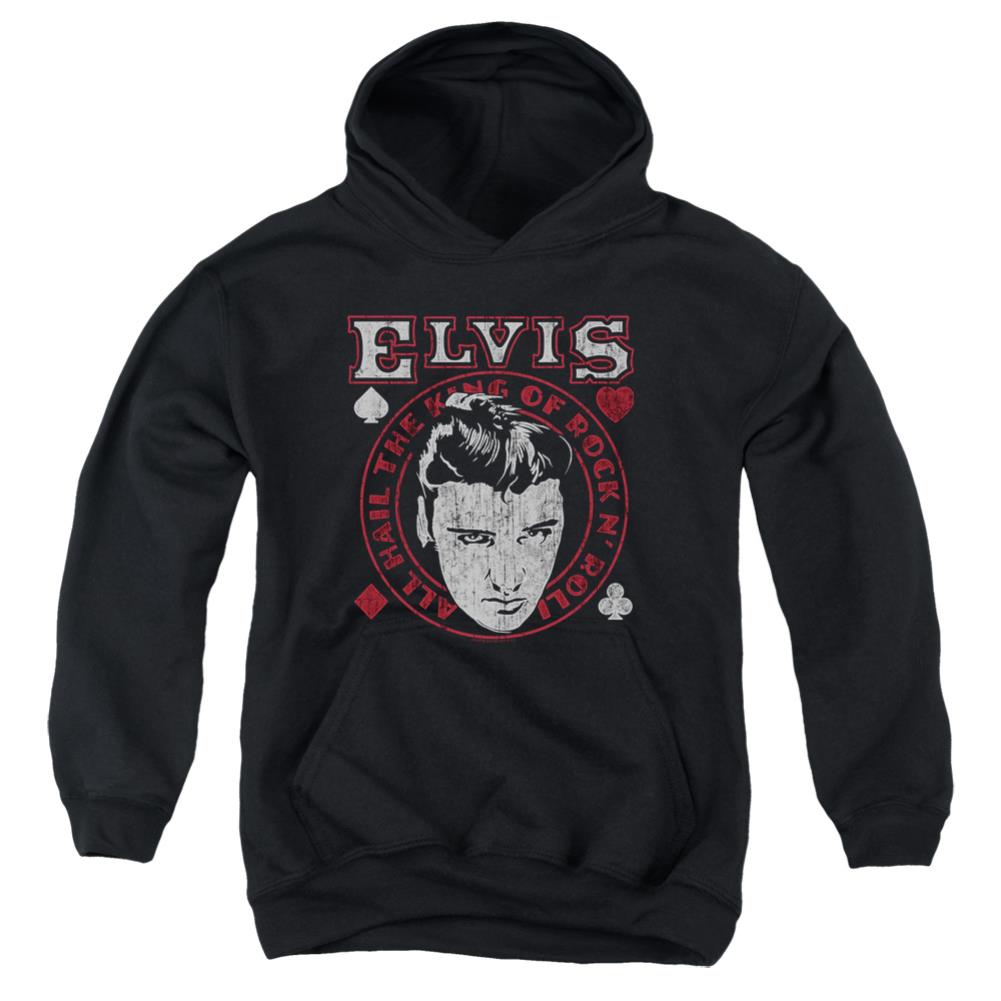 Elvis Presley Hail The King Youth Cotton Poly Pull-Over Hoodie
