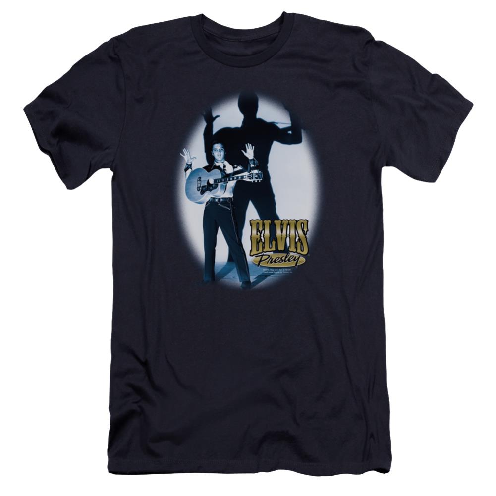 Elvis Presley Hands Up Men's Ultra-Soft 30/1 Cotton Slim Short-Sleeve T-Shirt