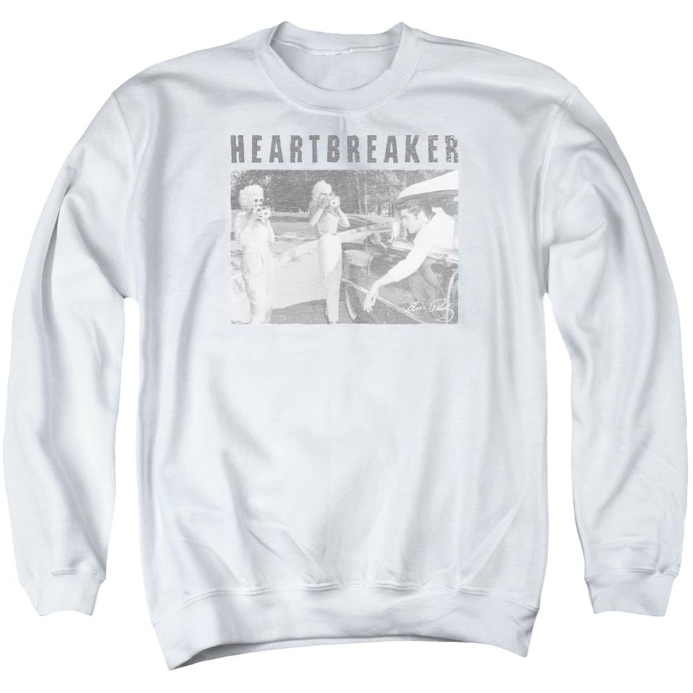 Elvis Presley Heartbreaker Men's Crewneck 50 50 Poly Long-Sleeve T-Shirt