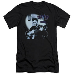 Elvis Presley Hillbilly Cat Men's Ultra-Soft 30/1 Cotton Slim Short-Sleeve T-Shirt