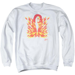 Elvis Presley His Latest Flame Men's Crewneck 50 50 Poly Long-Sleeve T-Shirt