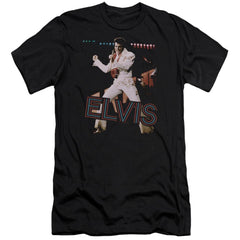 Elvis Presley Hit The Lights Men's Ultra-Soft 30/1 Cotton Slim Short-Sleeve T-Shirt