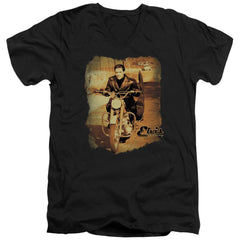 Elvis Presley Hit The Road Men's 30/1 Cotton Slim V-Neck T-Shirt