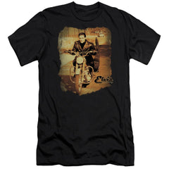 Elvis Presley Hit The Road Men's Ultra-Soft 30/1 Cotton Slim Short-Sleeve T-Shirt