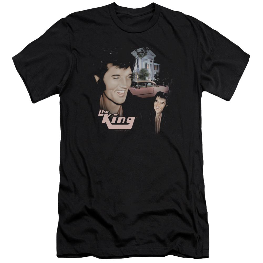 Elvis Presley Home Sweet Home Men's Ultra-Soft 30/1 Cotton Slim Short-Sleeve T-Shirt