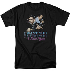 Elvis Presley I Want You Men's 18/1 Cotton Short-Sleeve T-Shirt