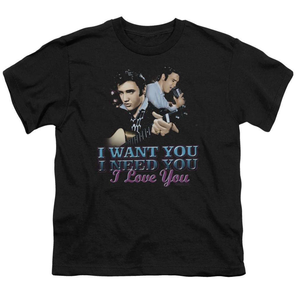 Elvis Presley I Want You Youth 18/1 100% Cotton Short-Sleeve T-Shirt