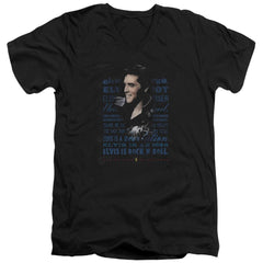 Elvis Presley Icon Men's 30/1 Cotton Slim V-Neck T-Shirt