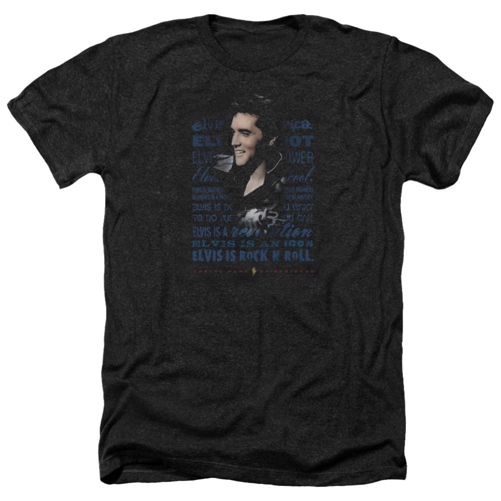 Elvis Presley Icon Men's 30/1 Heather 60 40 Poly Short-Sleeve T-Shirt