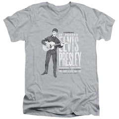 Elvis Presley In Person Men's 30/1 Cotton Slim V-Neck T-Shirt