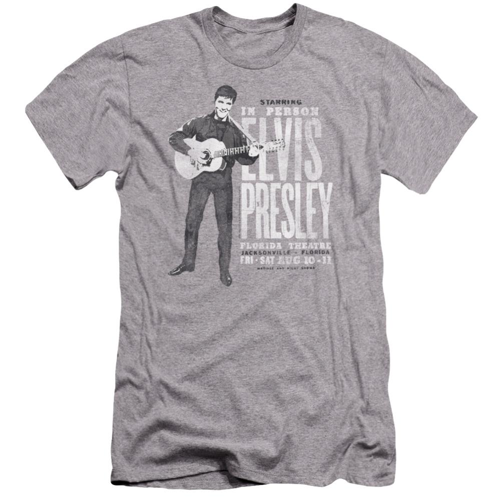 Elvis Presley In Person Men's Ultra-Soft 30/1 Cotton Slim Short-Sleeve T-Shirt