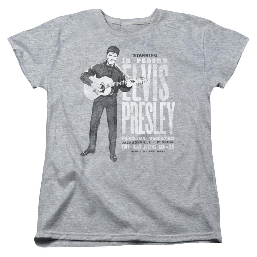 Elvis Presley In Person Women's 18/1 Cotton Short-Sleeve T-Shirt