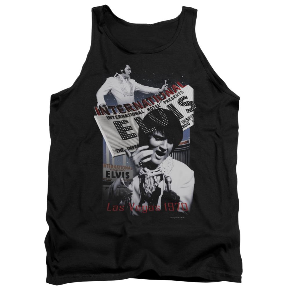 Elvis Presley International Hotel Men's 18/1 Cotton Tank Top